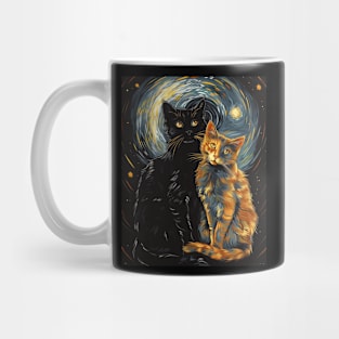 Cat Starry Night Cascade Mug